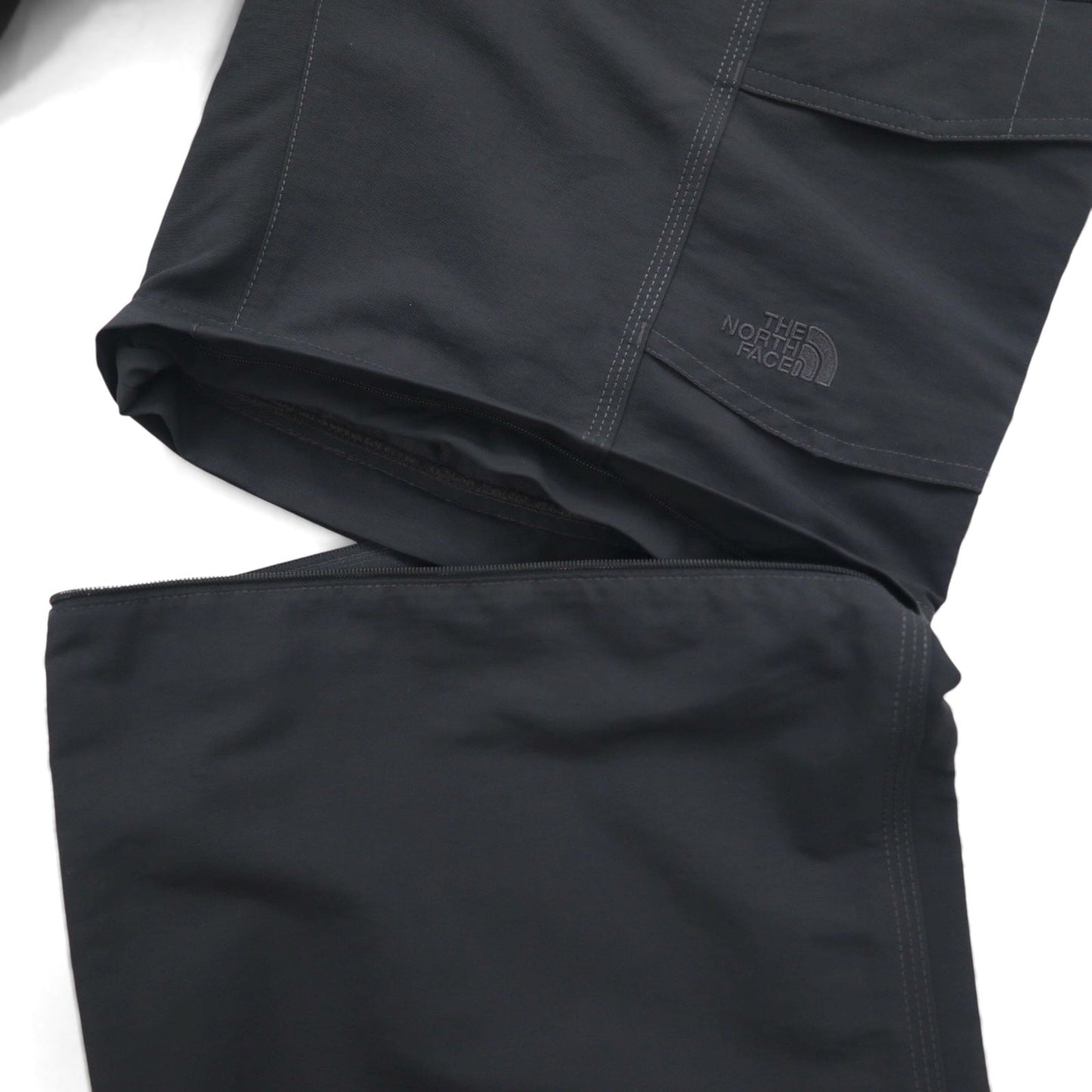 THE NORTH FACE コンバーチブル 2WAY ワイド カーゴパンツ ショートパンツ M グレー ナイロン US規格 Paramount Peak Ⅱ A4J0
