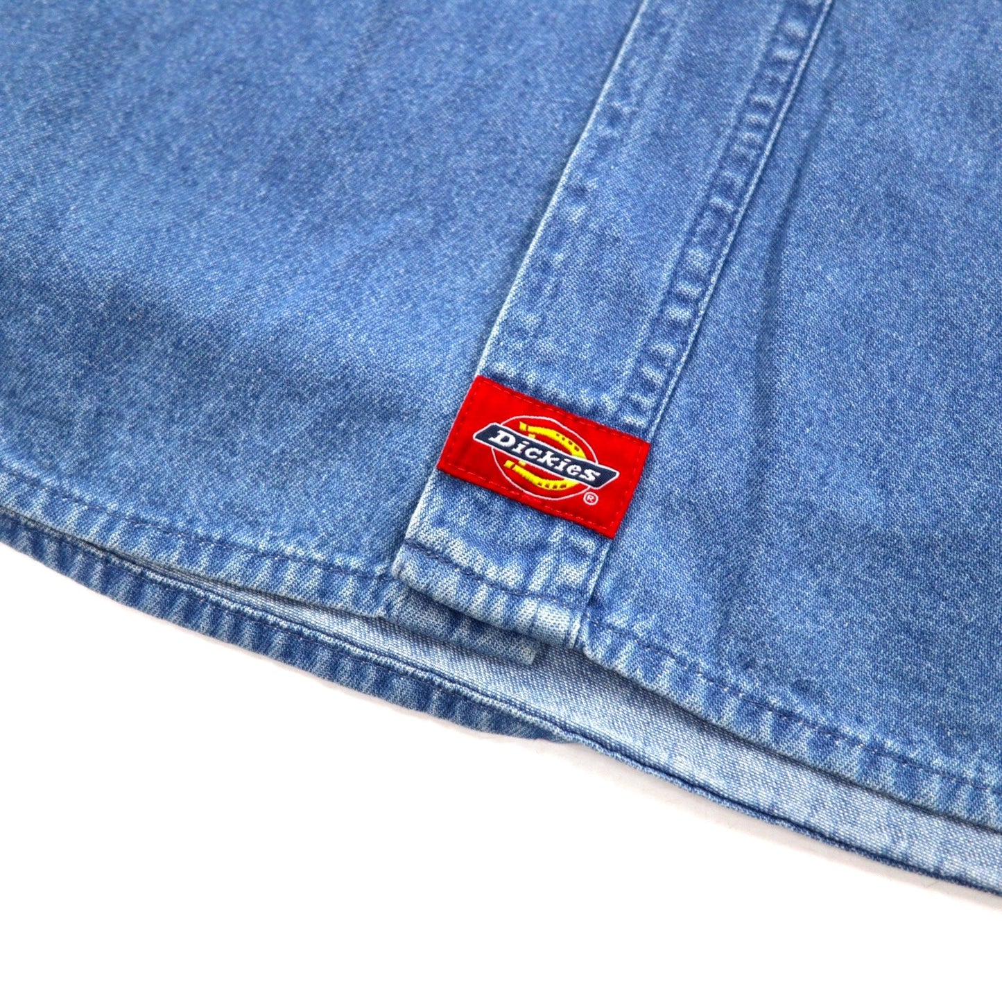 Dickies ストーンウォッシュド デニムシャツ ボタンダウン XXL インディゴ ブルー ビッグサイズ WL300SNB ニカラグア製