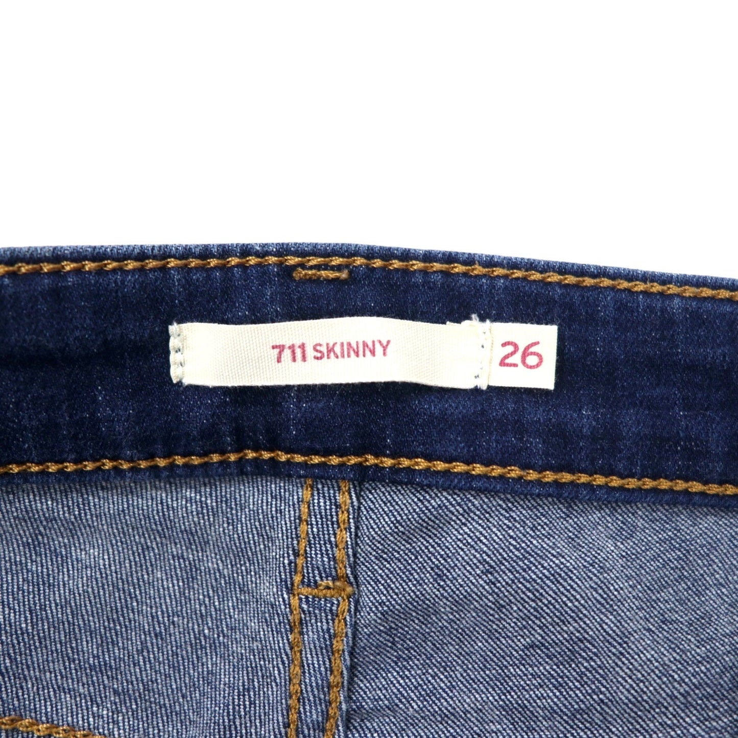 Levi's 711 スキニー デニムパンツ 26 ブルー コットン ストレッチ