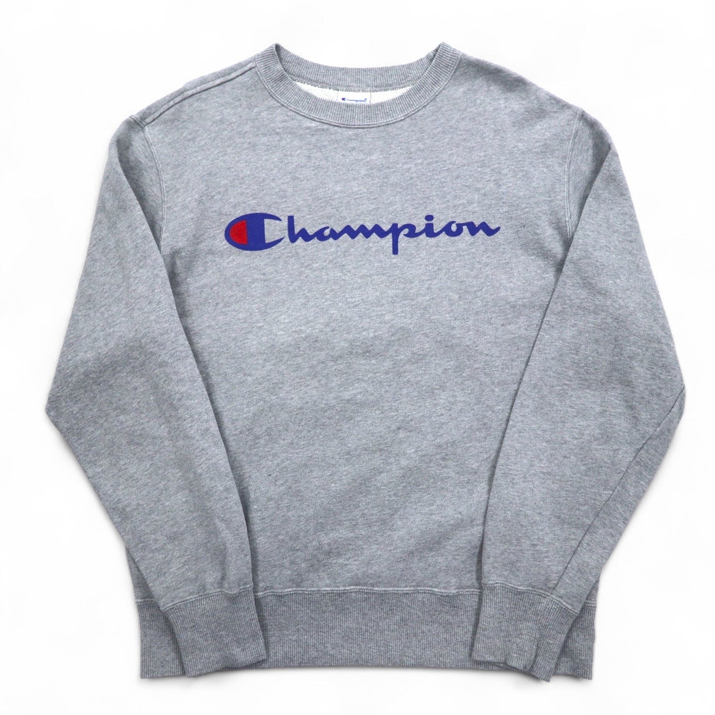 Champion ベーシック クルーネック スウェット L グレー コットン スクリプトロゴ C3-H004