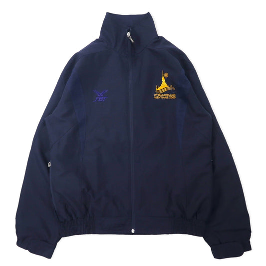 FBT ナイロンジャケット M ネイビー ポリエステル メッシュライナー 25th SEA GAMES LAOS VIENTIANE 2009 刺繍