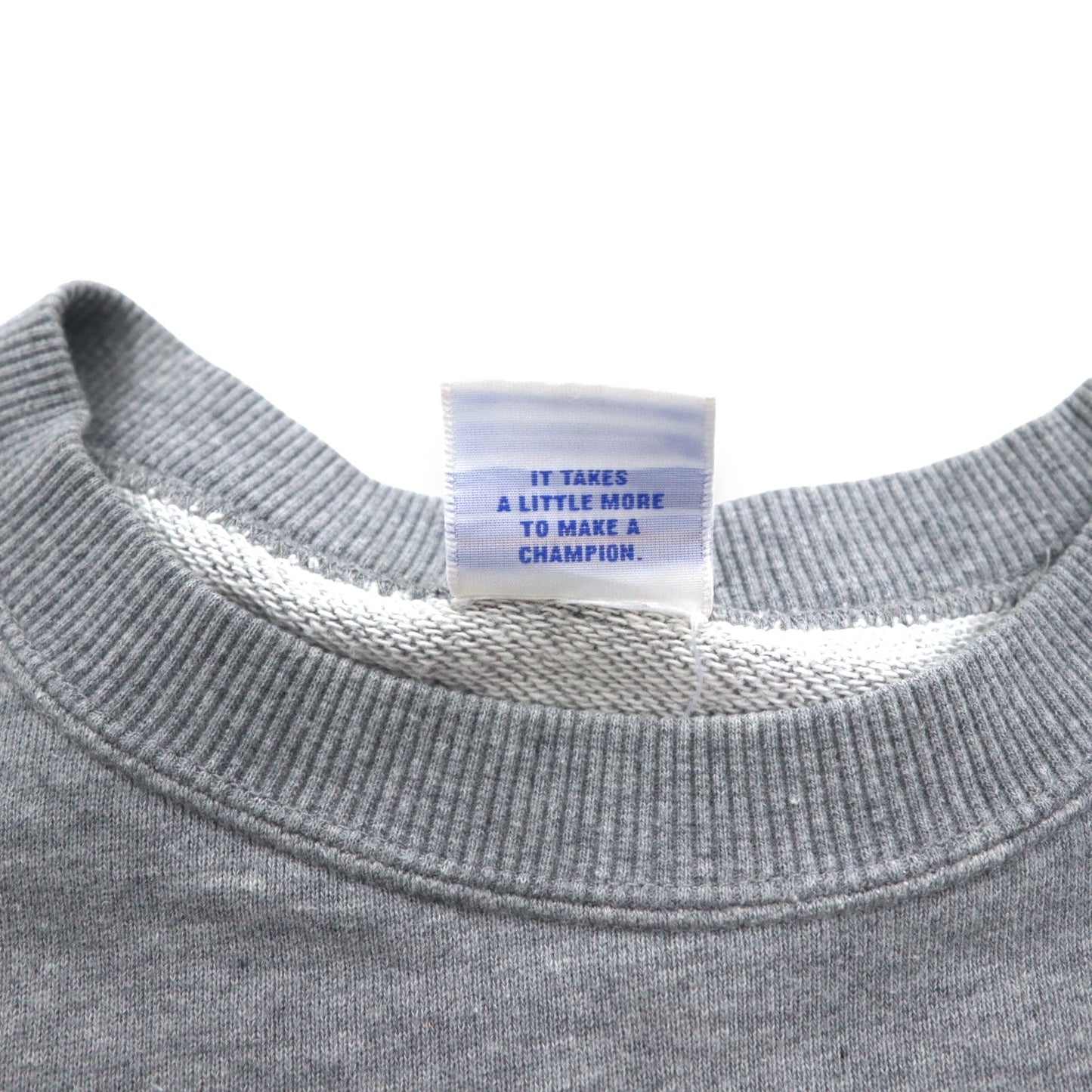 Champion ベーシック クルーネック スウェット L グレー コットン スクリプトロゴ C3-H004