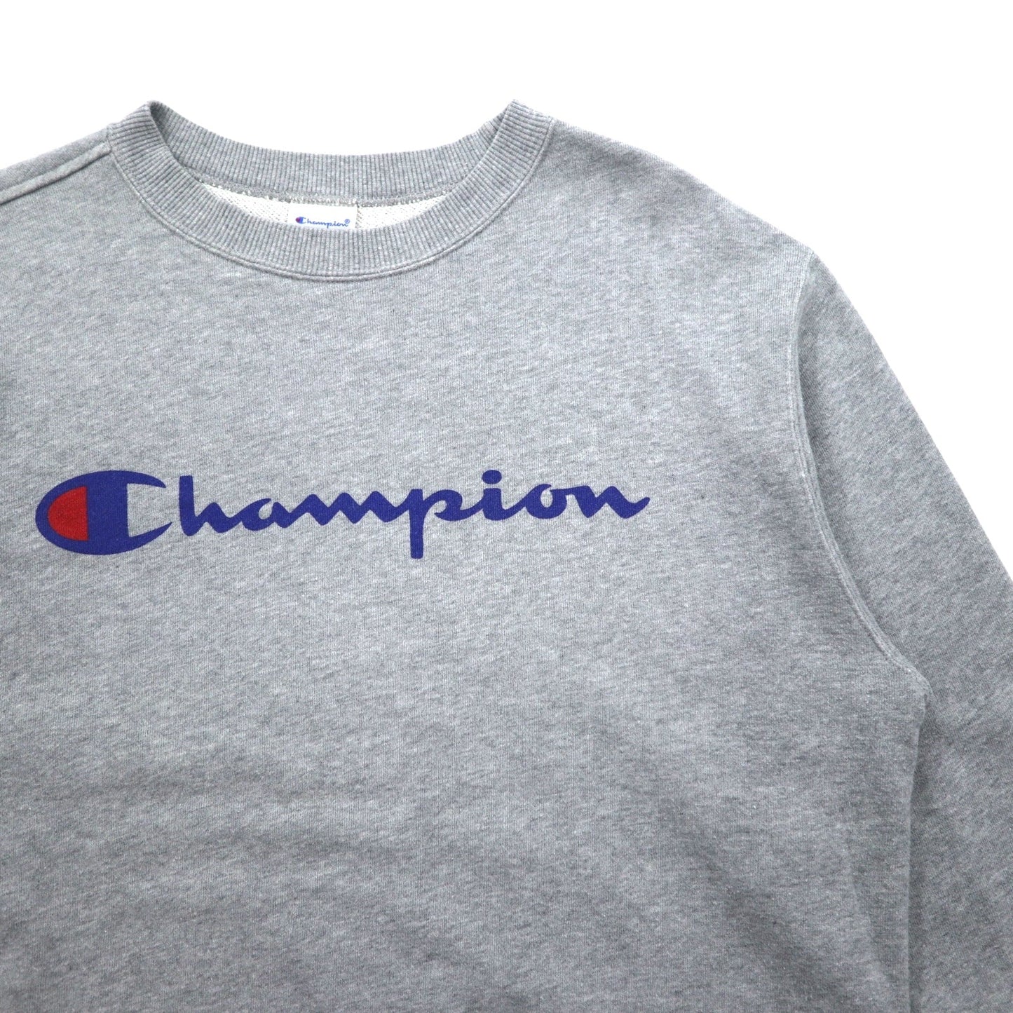 Champion ベーシック クルーネック スウェット L グレー コットン スクリプトロゴ C3-H004