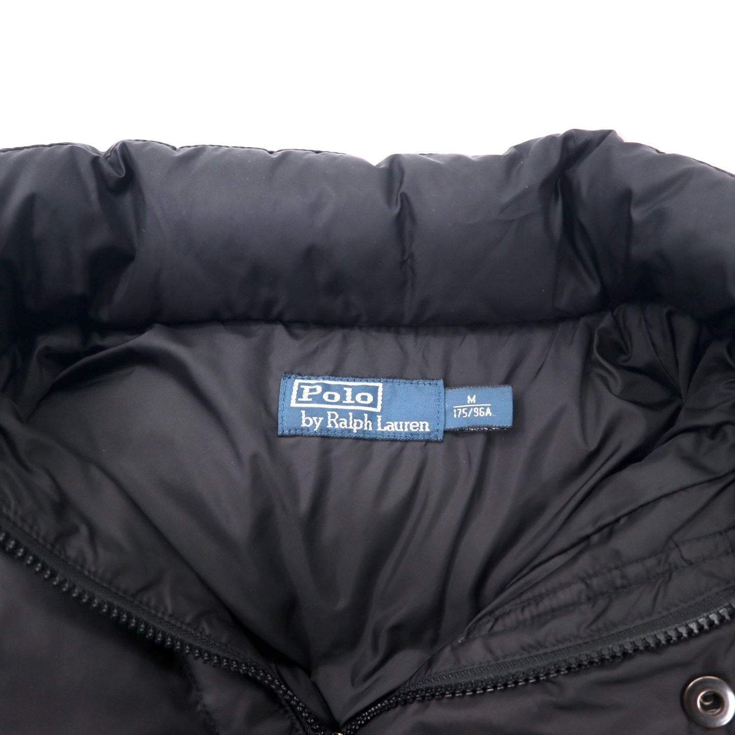 Polo by Ralph Lauren ダウンジャケット 175/96A ブラック ポリエステル フード着脱式