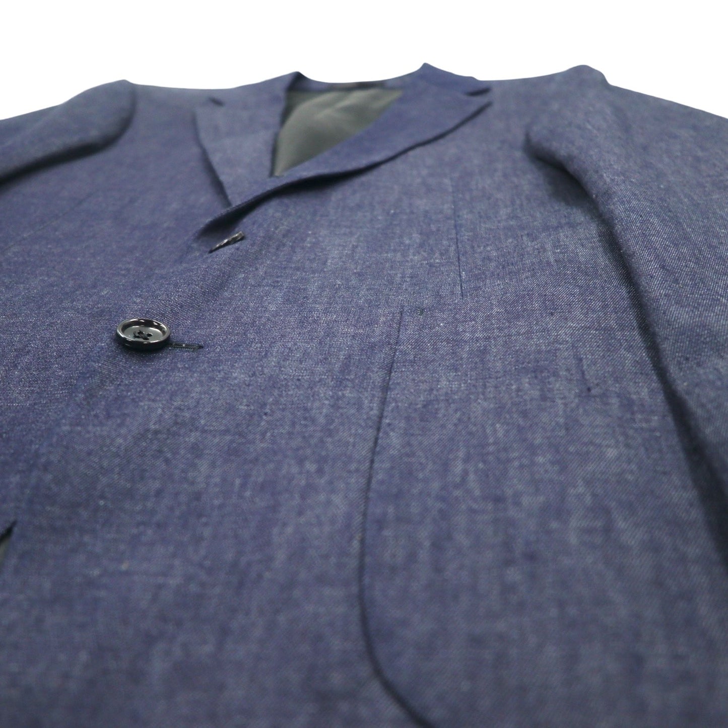 FABRIC TOKYO デニム 3B スーツ セットアップ L インディゴ ブルー コットン 日本製