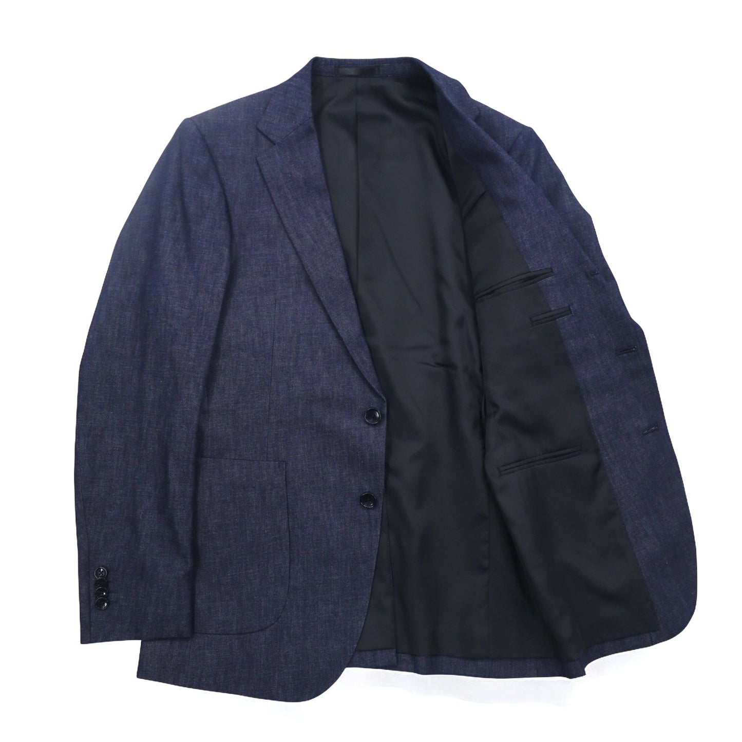 FABRIC TOKYO デニム 3B スーツ セットアップ L インディゴ ブルー コットン 日本製