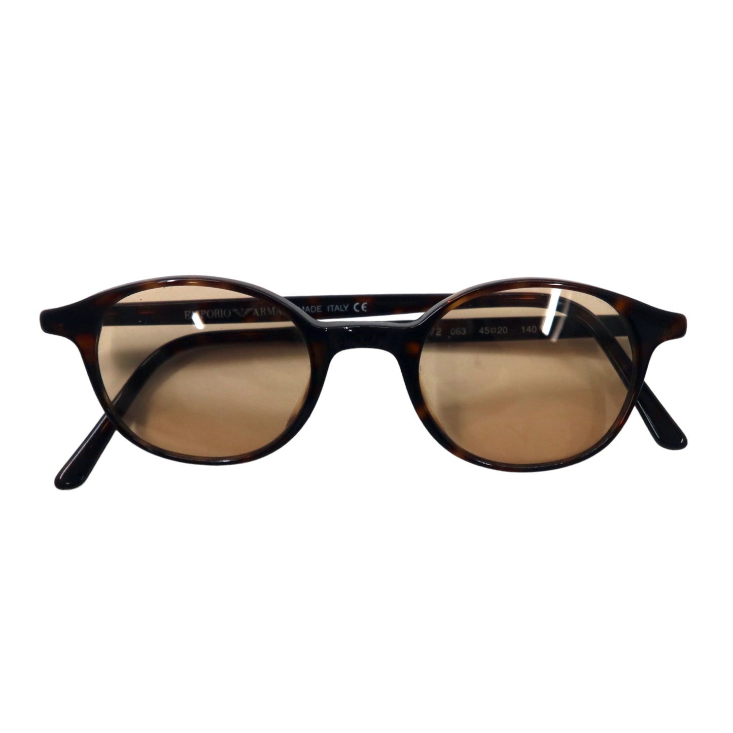 EMPORIO ARMANI サングラス ボストン カラーレンズ ベッコウ 572 063 45-20 140 イタリア製