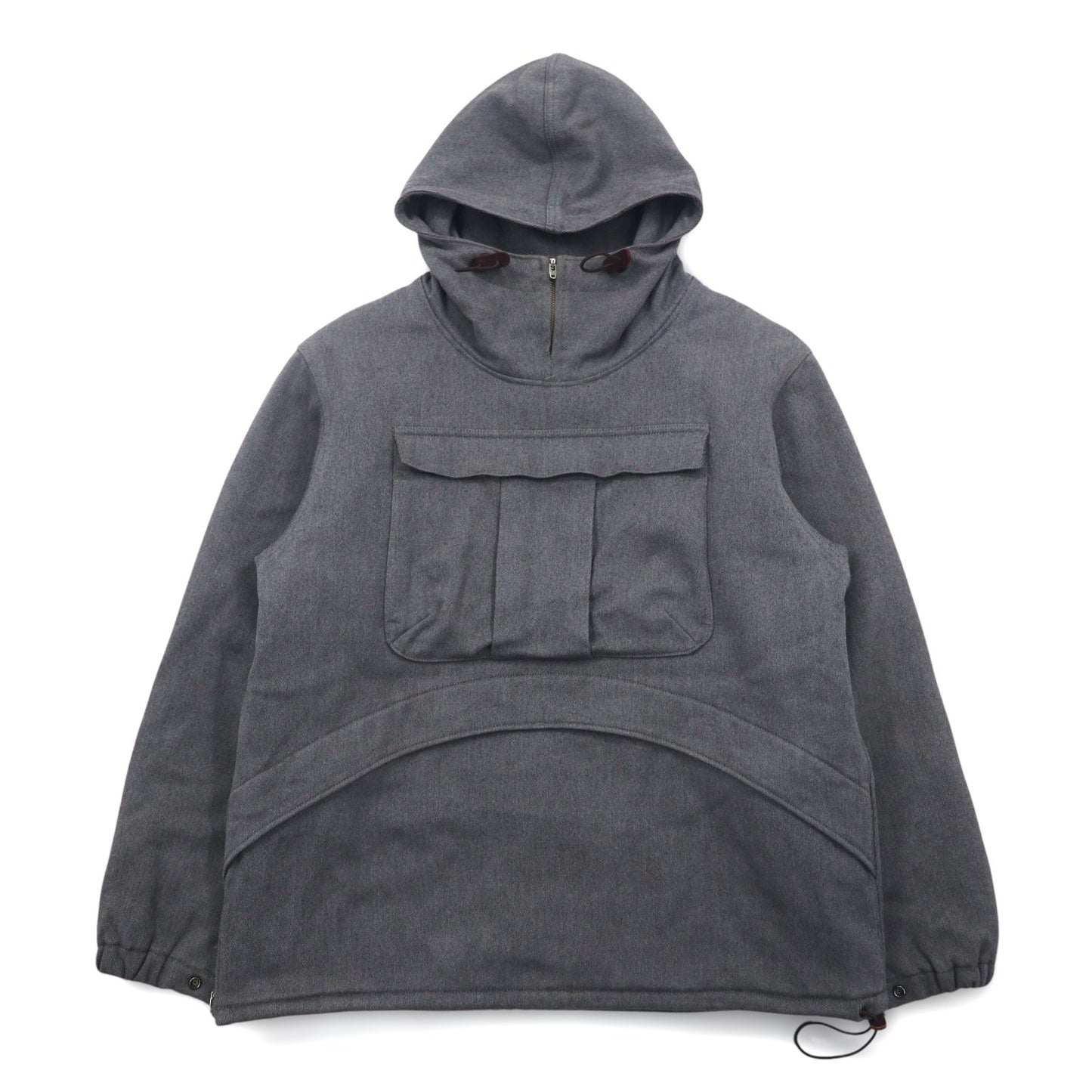 BROWN by 2-tacs 中綿 アノラック パーカー M グレー ハーフジップ Anorak B8-J003 日本製
