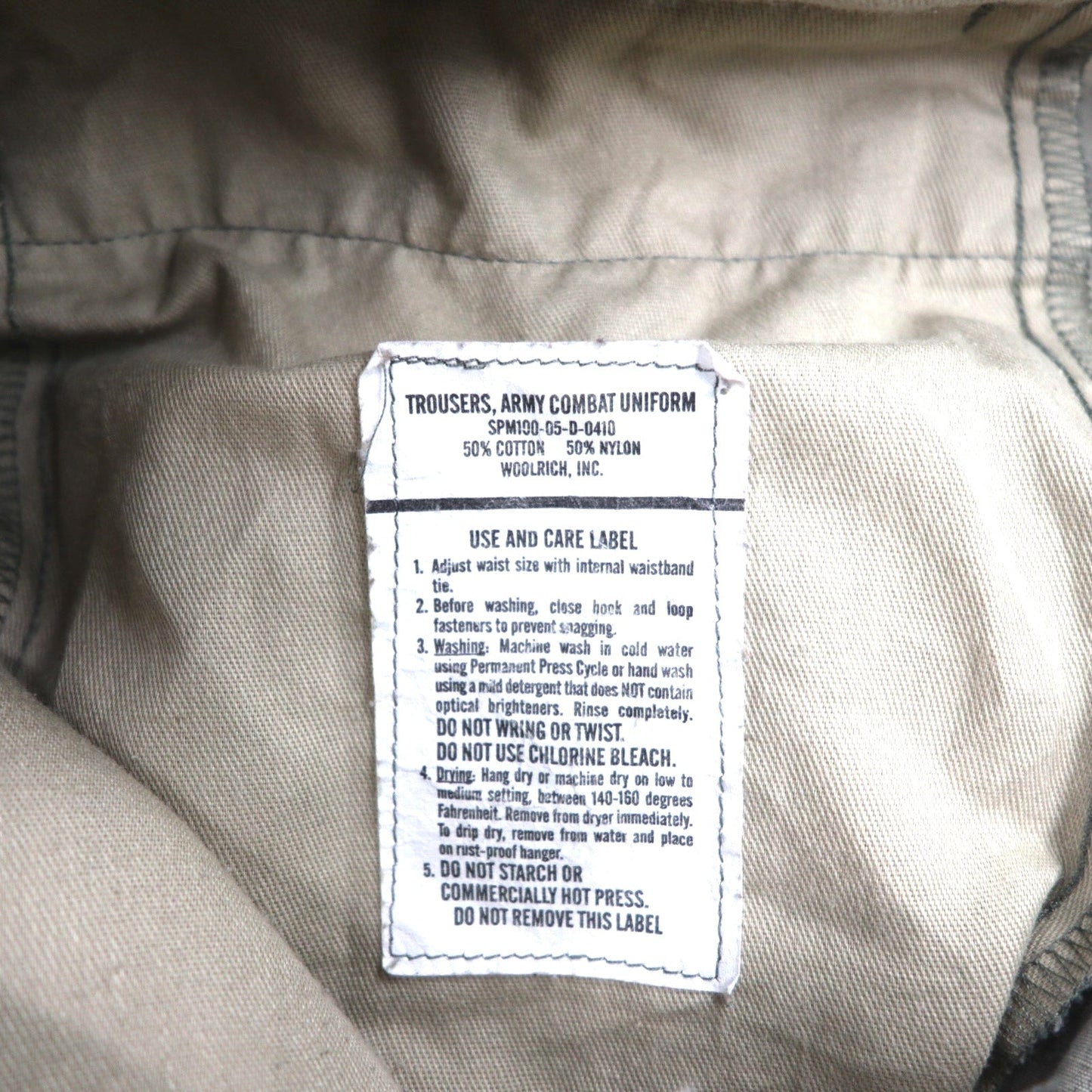 US ARMY 米軍 WOOLRICH INC. 00年代 ミリタリー デジカモ カーゴパンツ M カーキ 8415-01-519-8429