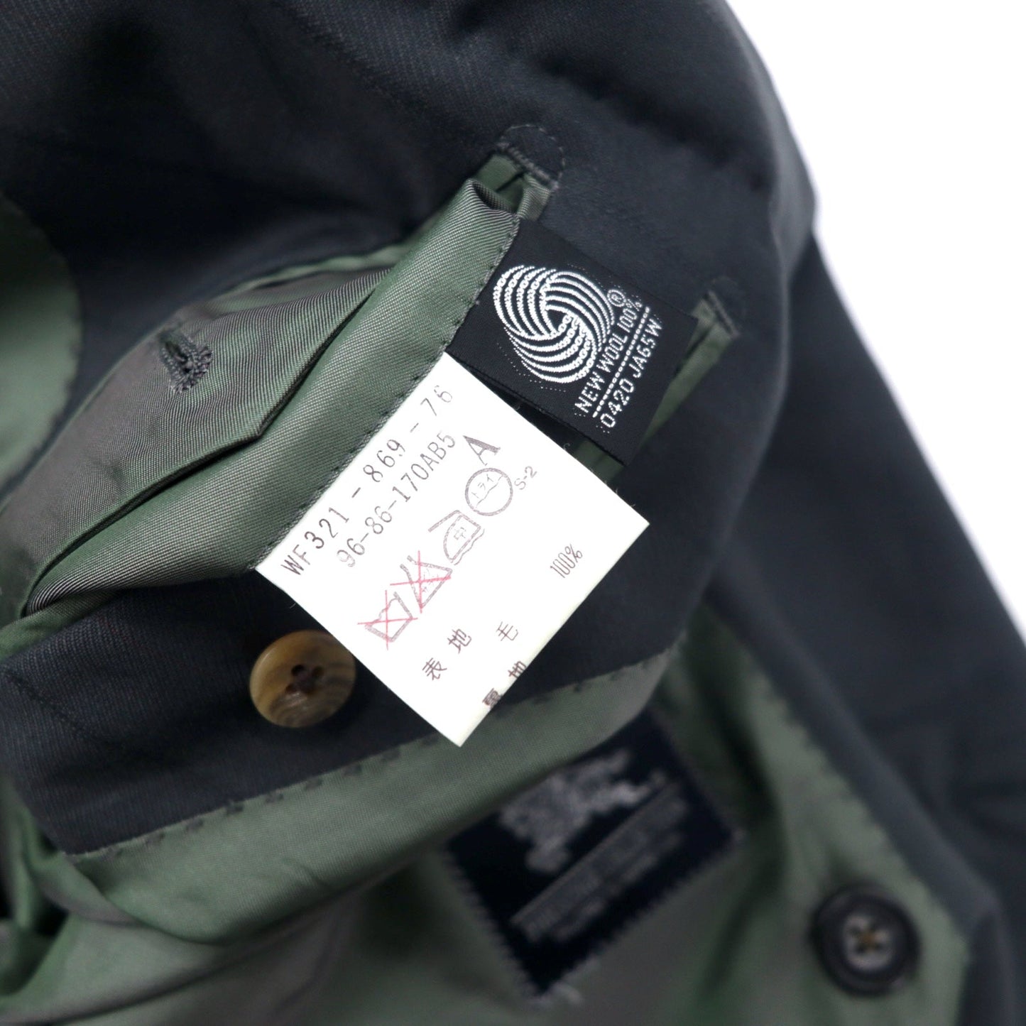 Burberrys オールド ダブル スーツ セットアップ 96-86-170 AB5 グレー シャドーストライプ ウール 日本製