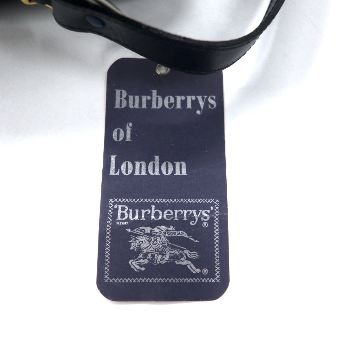 BURBERRYS オールド ノバチェック ショルダーバッグ ネイビー キャンバス レザー 未使用品