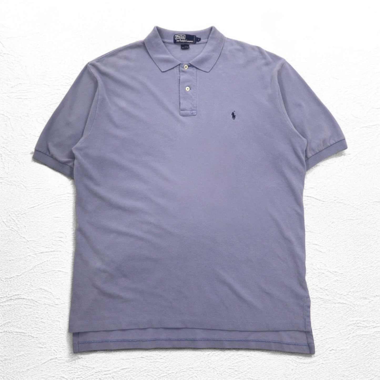 Polo by Ralph Lauren 90年代 ポロシャツ L ブルー コットン 鹿の子 スモールポニー刺繍
