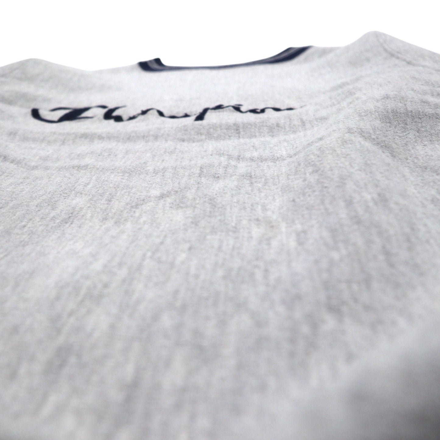 Champion 90年代 USA製 刺繍タグ リバースウィーブ REVERSE WEAVE リブライン スウェット M グレー スクリプトロゴ 刺繍