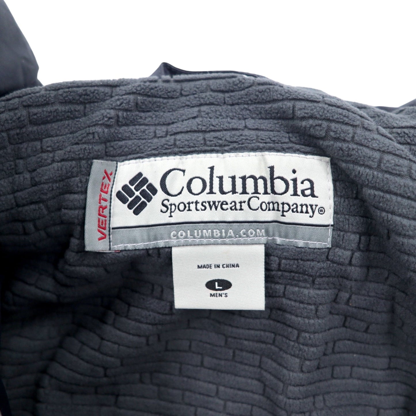 Columbia VERTEX 90年代 マウンテンパーカー L グレー ナイロン フリースライナー ダブルジップ ドローコード OMNI-SHIELD 防水