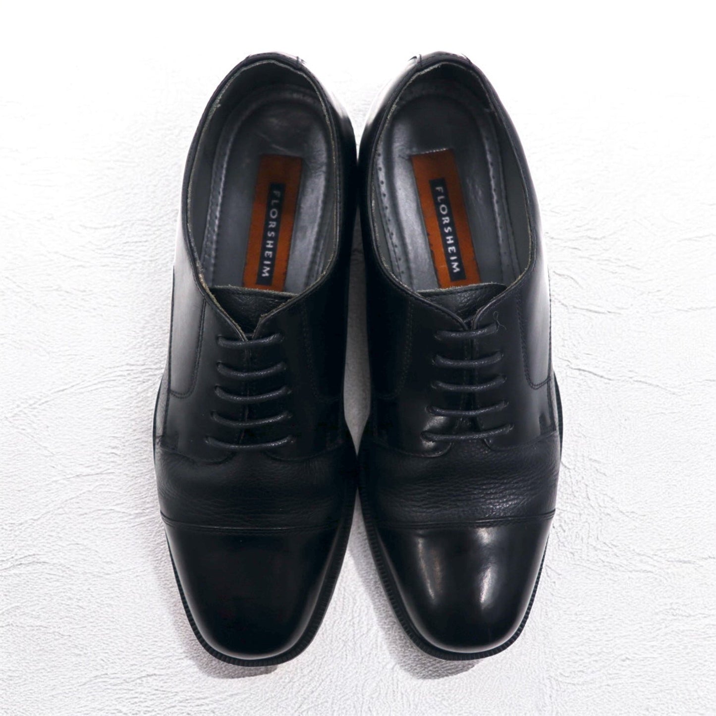 FLORSHEIM キャップトゥ ドレスシューズ 27cm ブラック レザー コンビネーション 18150 01 ブラジル製