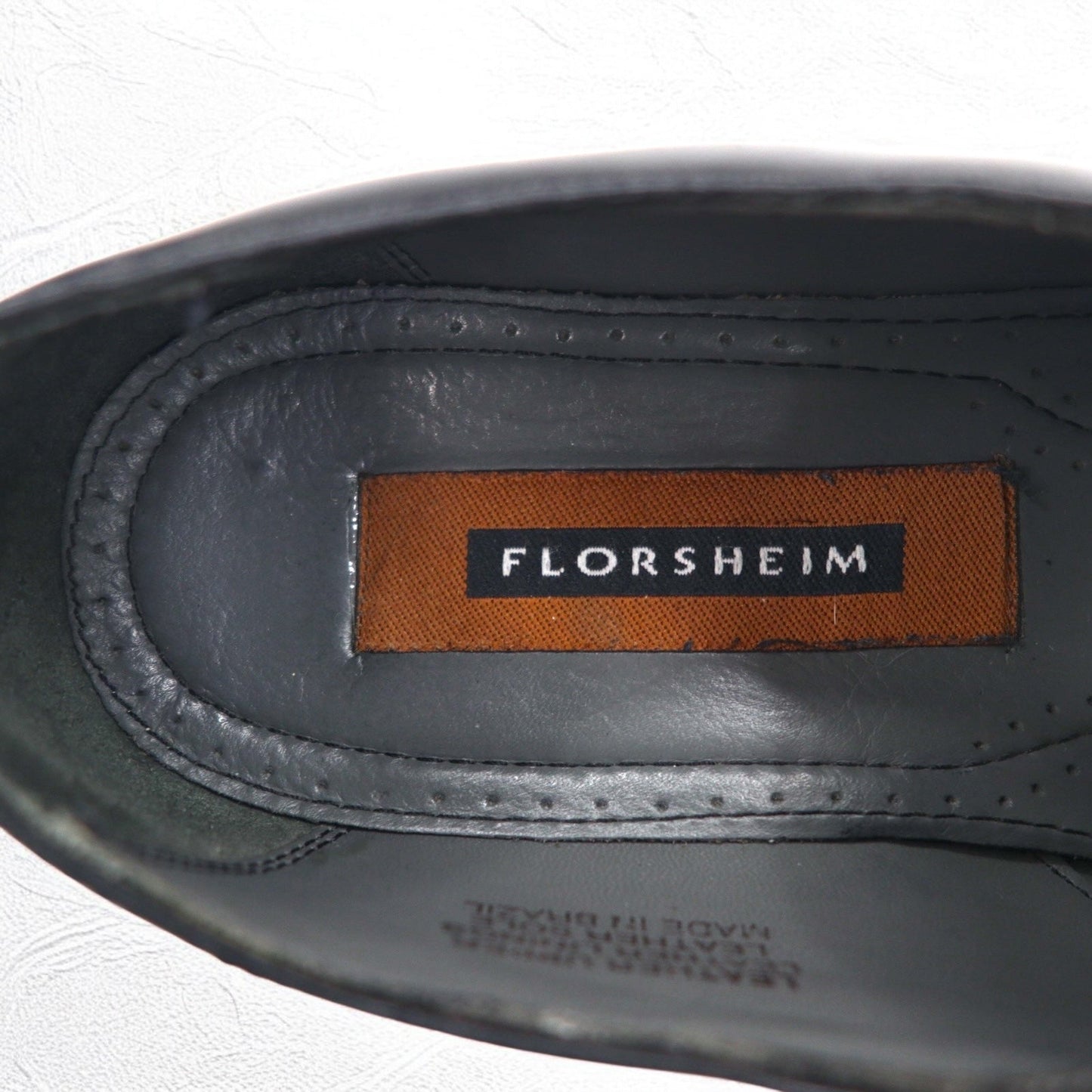 FLORSHEIM キャップトゥ ドレスシューズ 27cm ブラック レザー コンビネーション 18150 01 ブラジル製