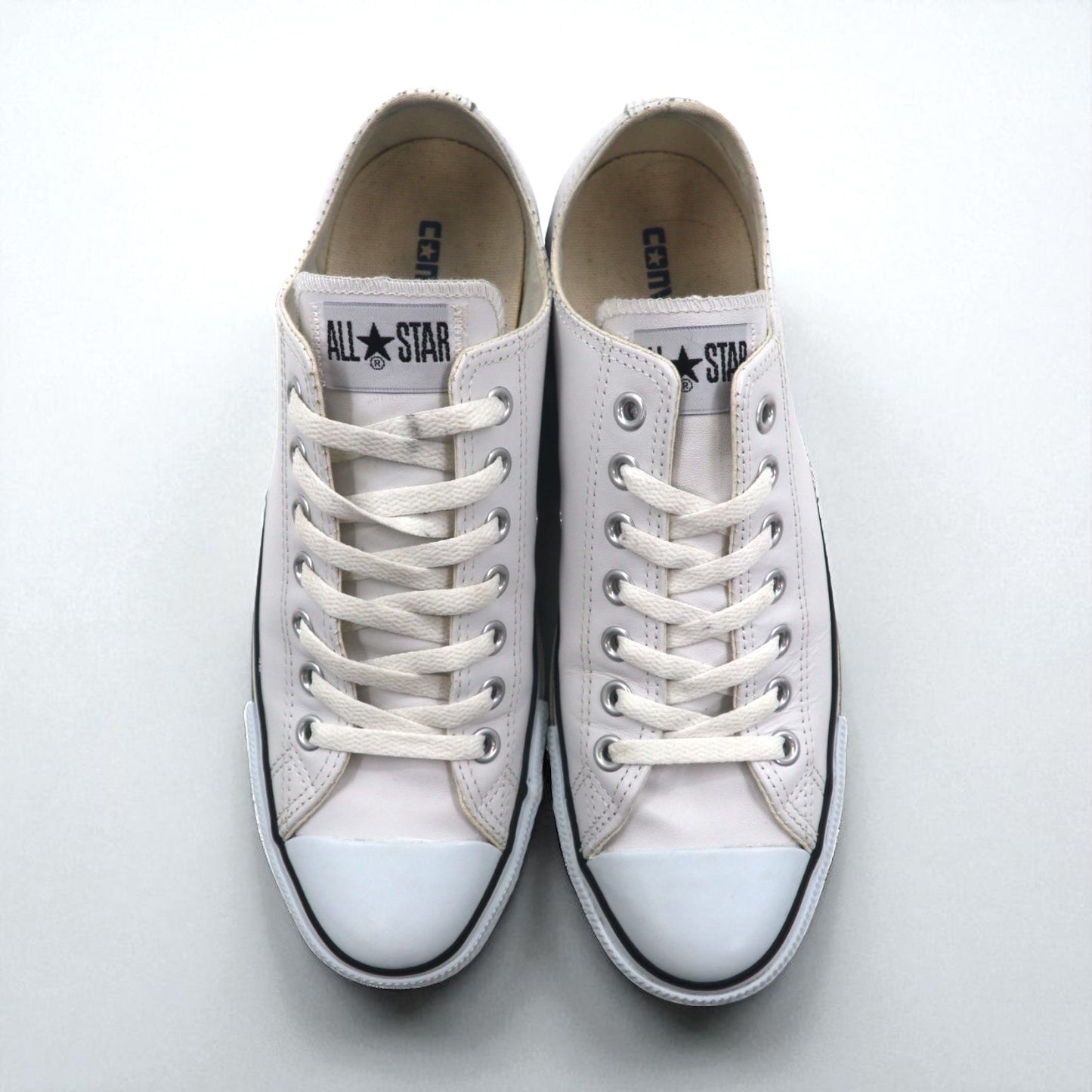CONVERSE レザーオールスター オックス LEATHER ALL STAR OX スニーカー 27.5cm ホワイト 1B905