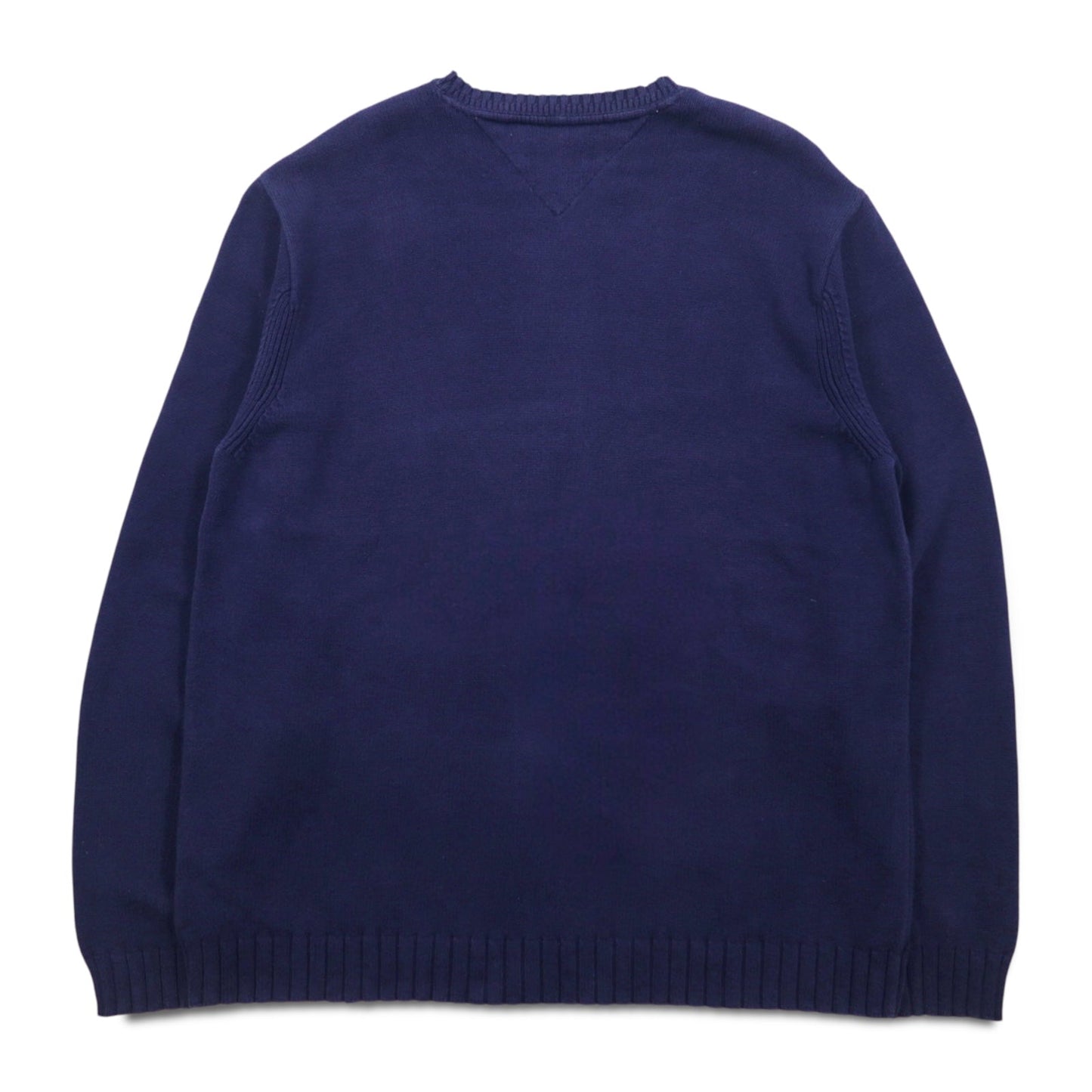 TOMMY HILFIGER 90年代 コットン ニット クルー セーター L ネイビー コットン