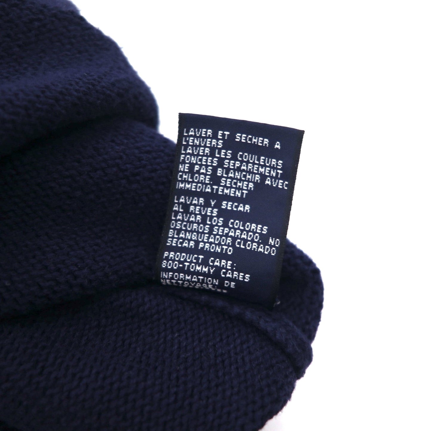 TOMMY HILFIGER 90年代 コットン ニット クルー セーター L ネイビー コットン