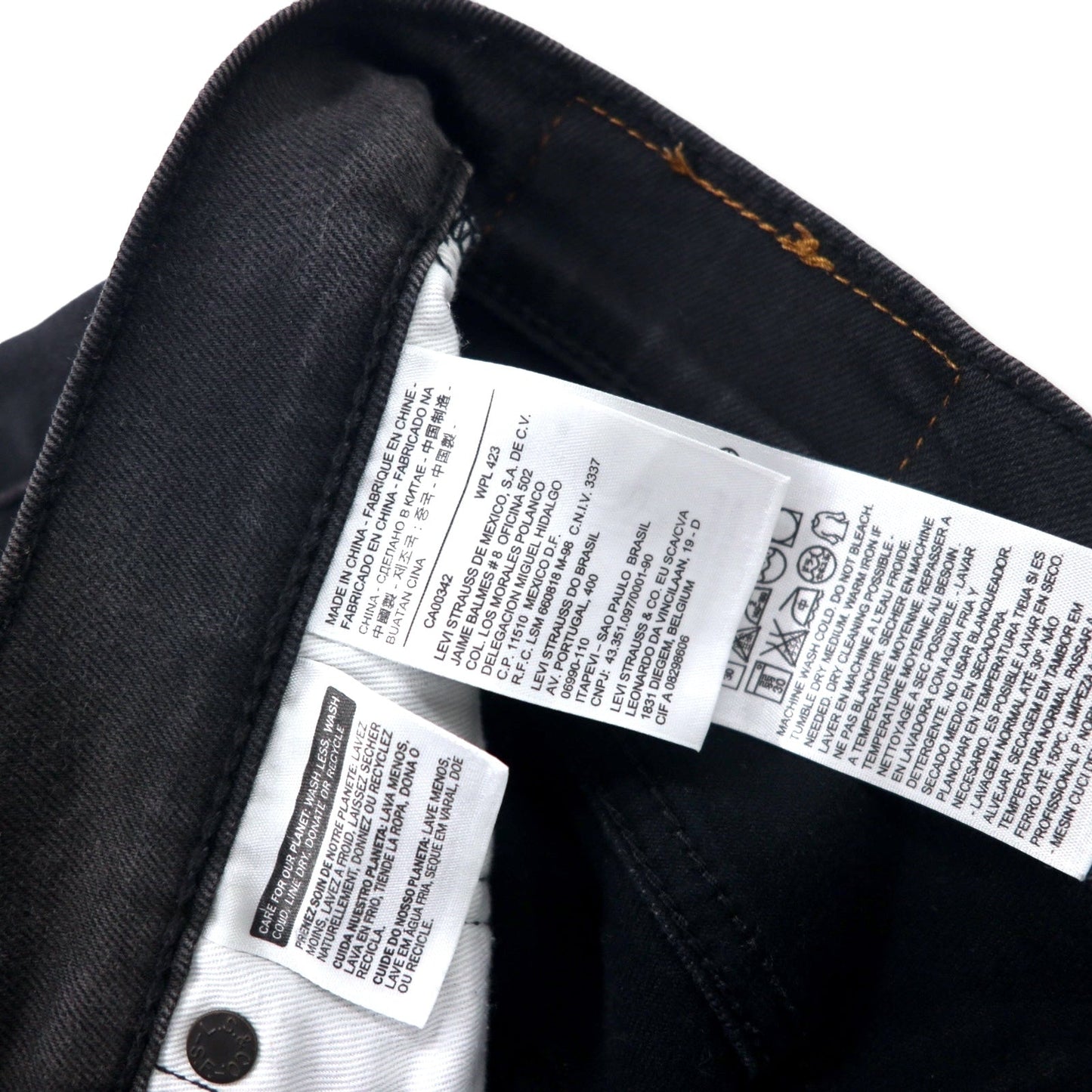 Levi's 511 スリムフィット ストレッチ ブラック デニムパンツ スキニー 30 コットン