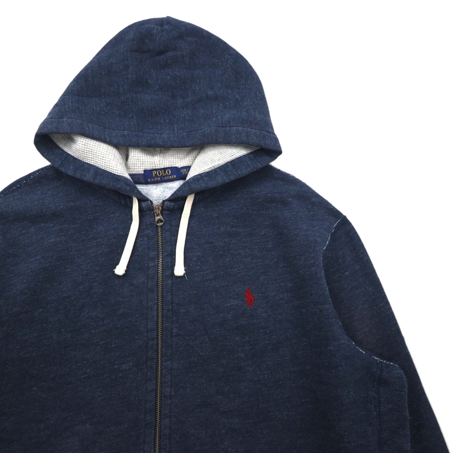 POLO RALPH LAUREN リバースウィーブ フルジップパーカー 2XL ネイビー スモールポニー刺繍