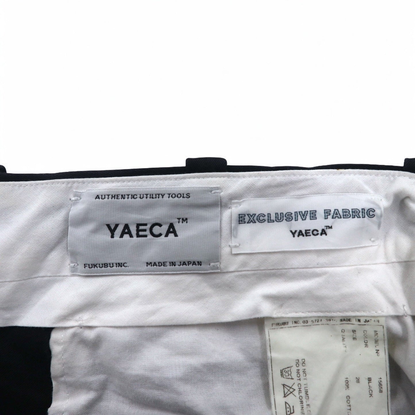 YAECA チノ タック テーパードパンツ L ブラック ワイド 15658 日本製