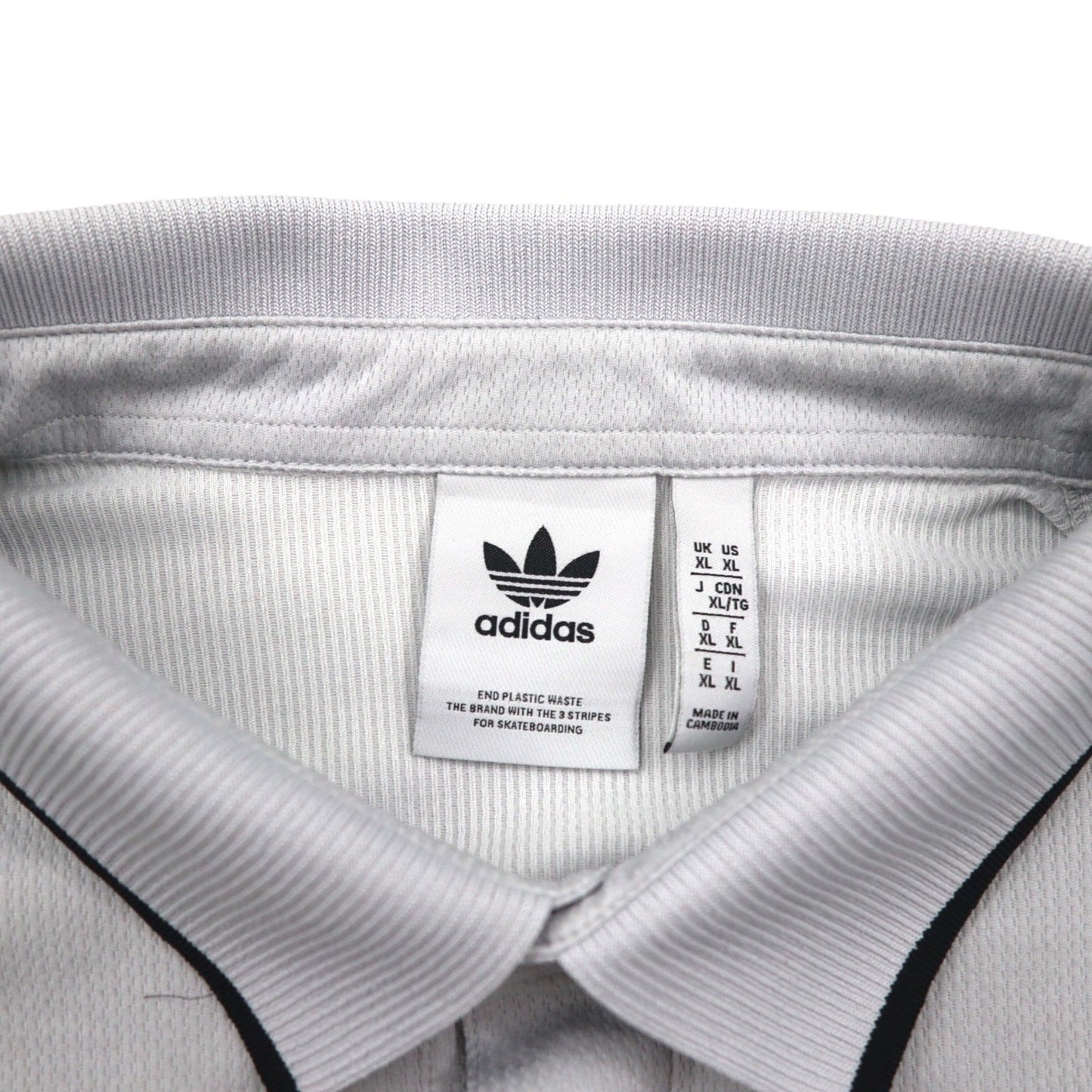 adidas originals アディカラー ラグビー ポロシャツ ジャージ XL グレー ポリエステル トレフォイルロゴ 3ストライプス HK9900
