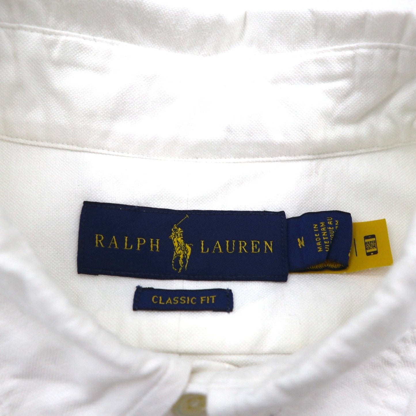 RALPH LAUREN クラシックフィット オックスフォード ボタンダウンシャツ M ホワイト コットン スモールポニー刺繍