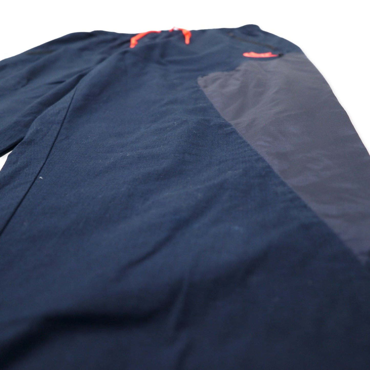 NIKE トラックパンツ L ネイビー コットン ナイロン 異素材切り替え スウォッシュロゴ 614609-476