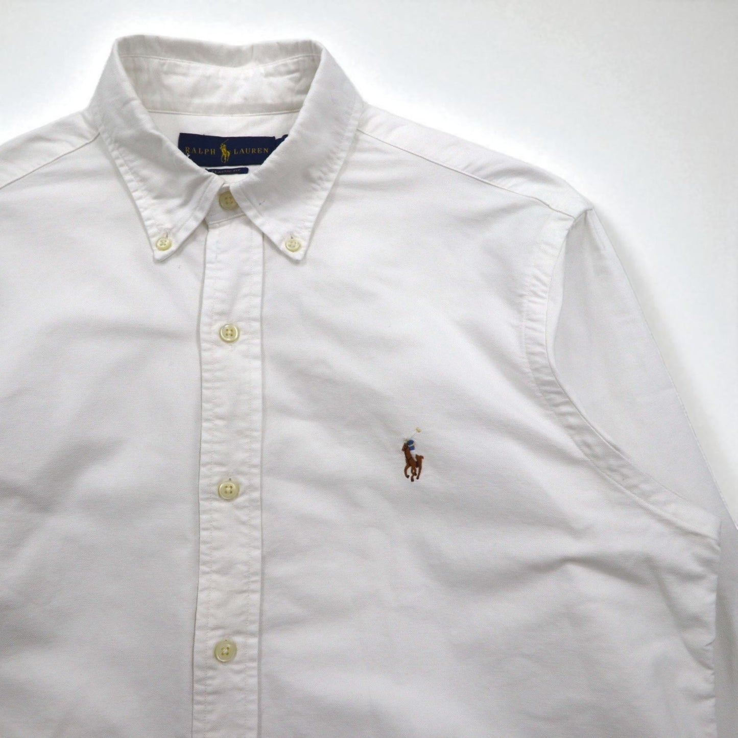RALPH LAUREN クラシックフィット オックスフォード ボタンダウンシャツ M ホワイト コットン スモールポニー刺繍