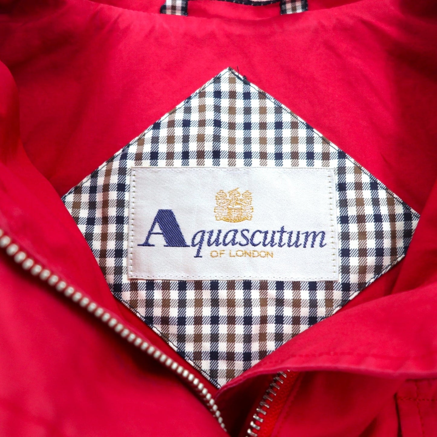 Aquasqutum ユーティリティー カバーオール ステンカラーコート M レッド ダブルジップドローコード日本製