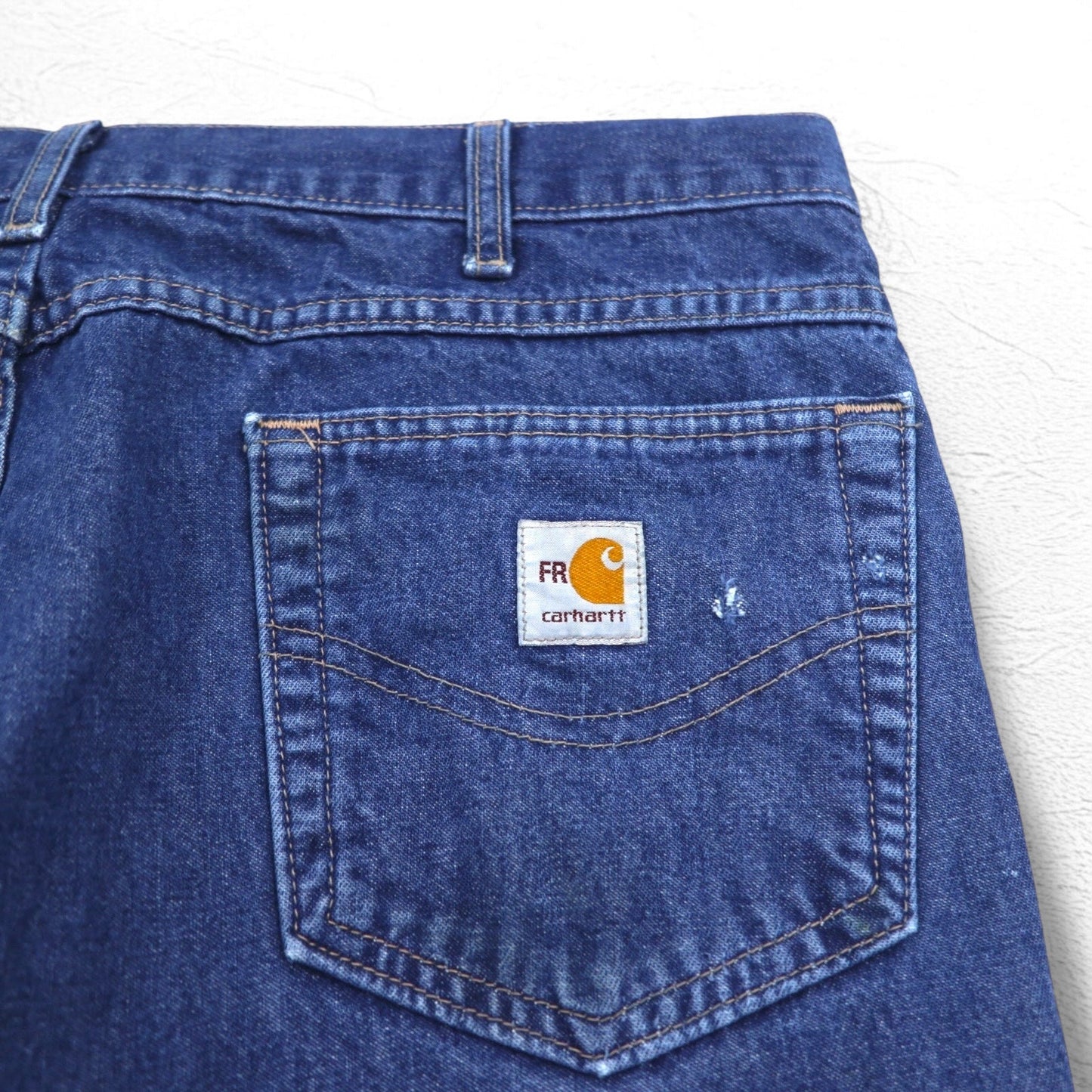 carhartt USA製 FR Flame Resistant 難燃 デニムパンツ L インディゴ ブルー UFCW FRB100DNM