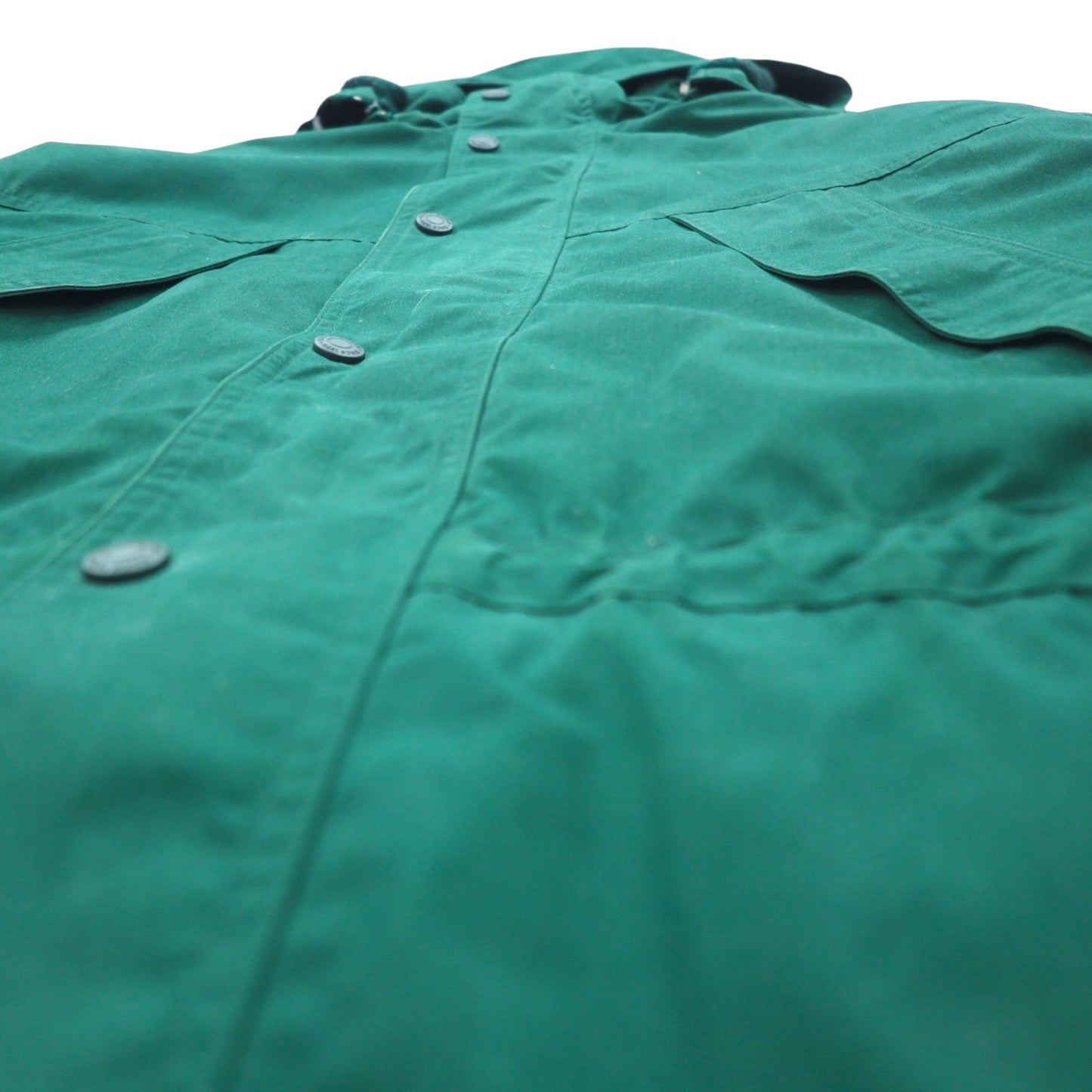 Eddie Bauer 90年代 65/35クロス マウンテンパーカー L グリーン ポリエステル コットン フリースライナー ドローコード ダブルジップ