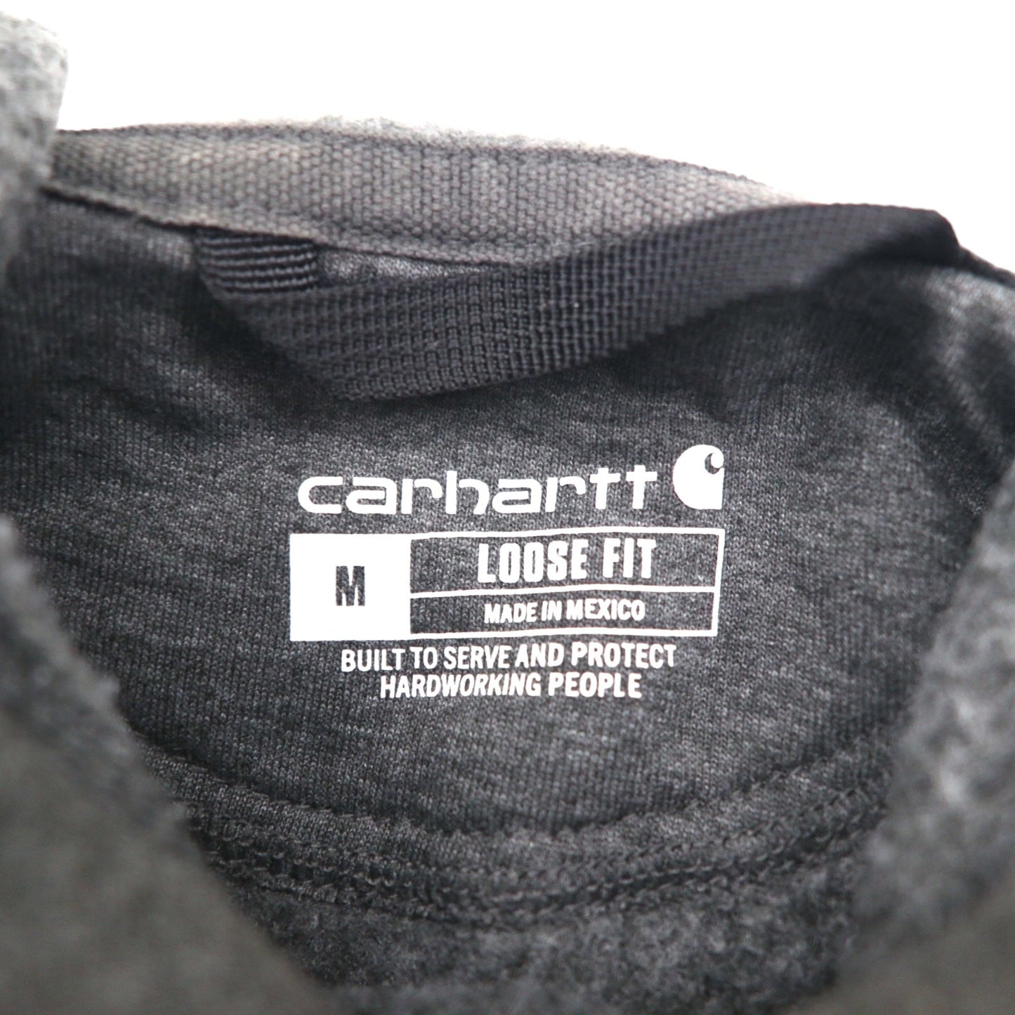 carhartt ルーズフィット ミッドウェイト ロゴ スリーブ フーディー パーカー Loose Fit Midweight M グレー 裏起毛 袖ロゴ K288 メキシコ製