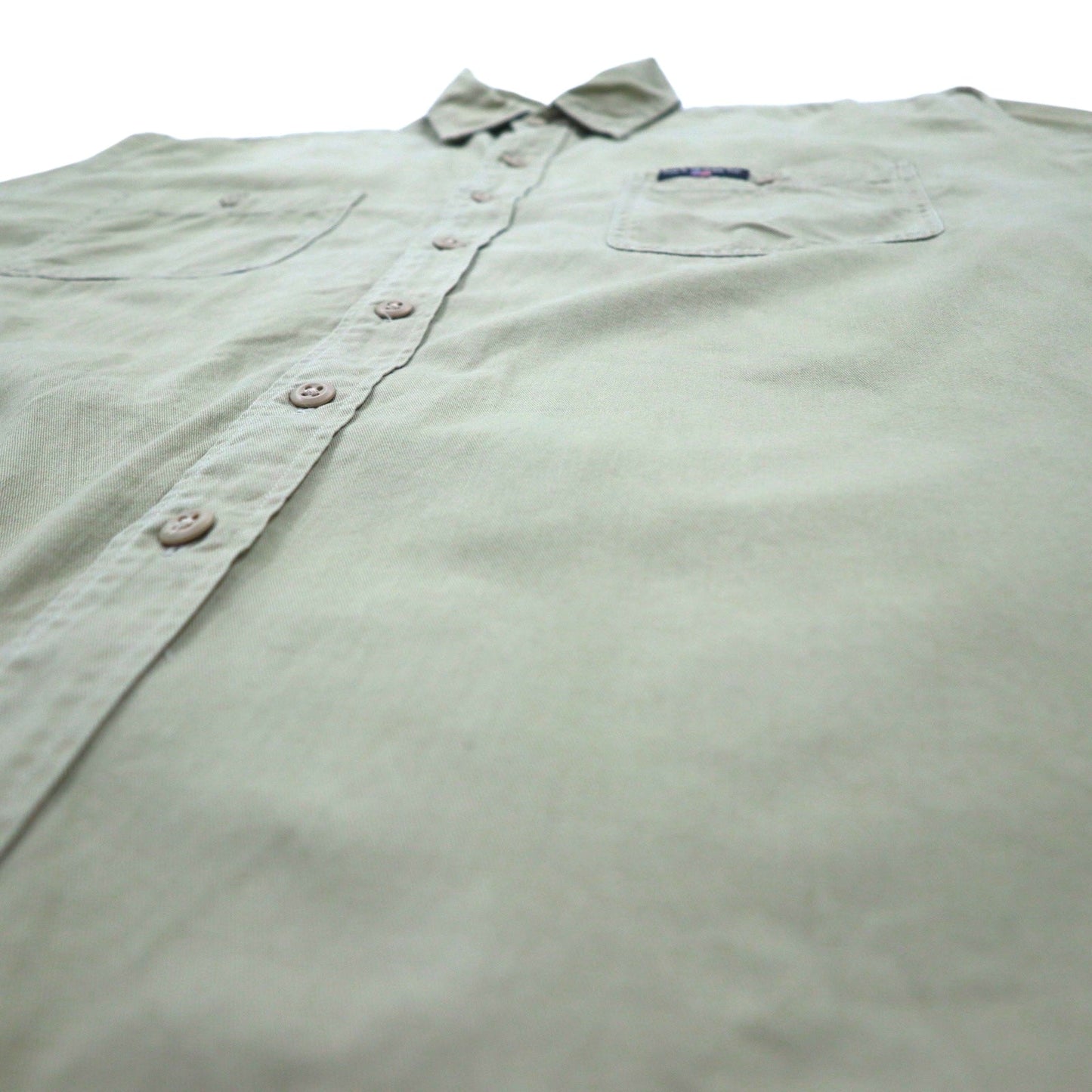 POLO JEANS CO. RALPH LAUREN 90年代 シグネチャー ツイル ワークシャツ L ベージュ 胸ポケット