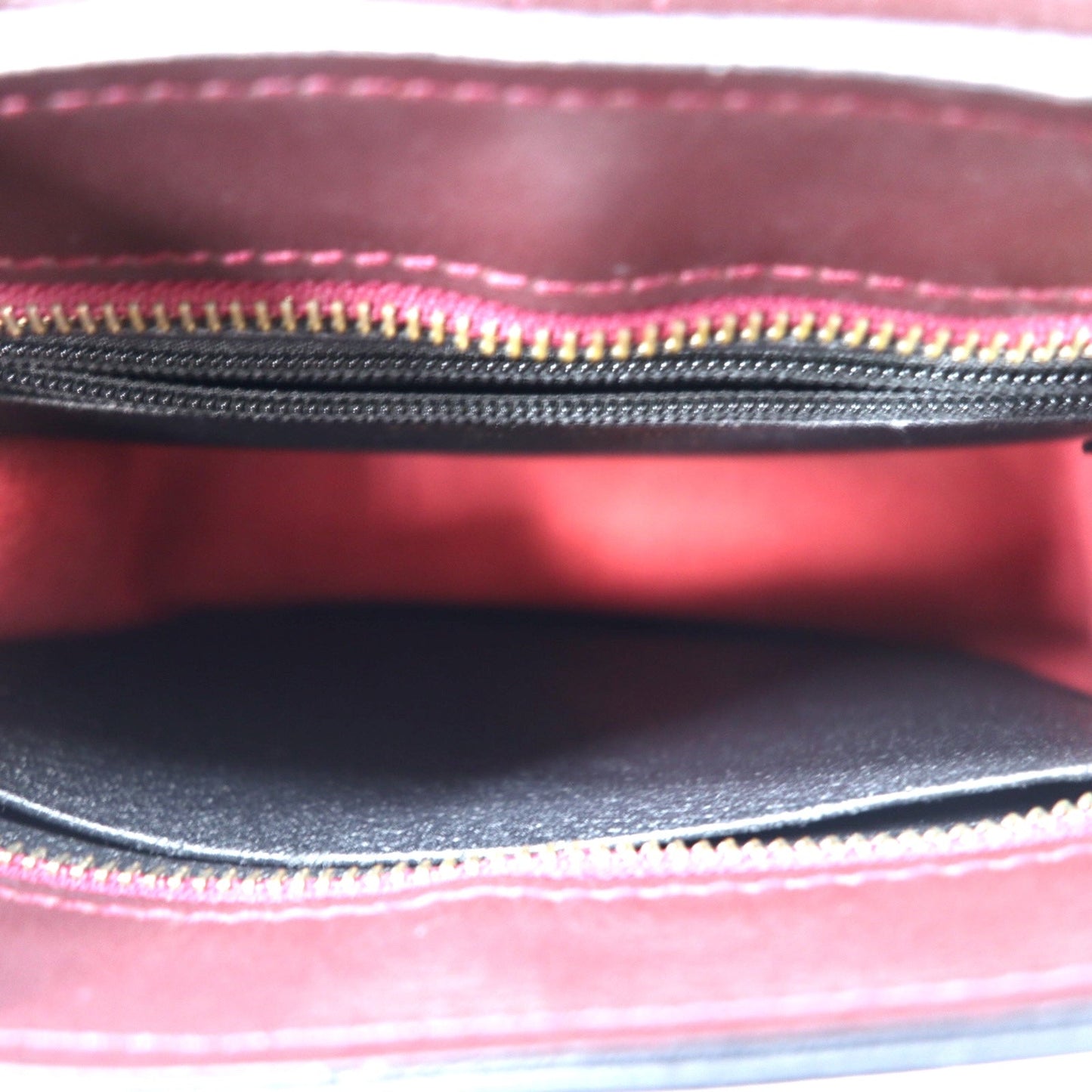 MARCO BIANCHINI イタリア製 ゴールドカラーメタルバッグ ショルダーバッグ ボルドー レザー