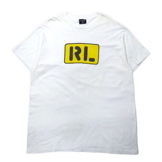 POLO JEANS CO. RALPH LAUREN USA製 90年代 Tシャツ L ホワイト コットン RL プリント ビッグサイズ