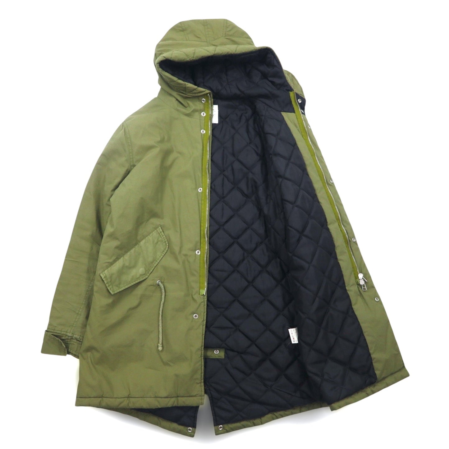 Denime モッズコート フィールドパーカー M カーキ 中綿 キルティングライナー DM15AW-223