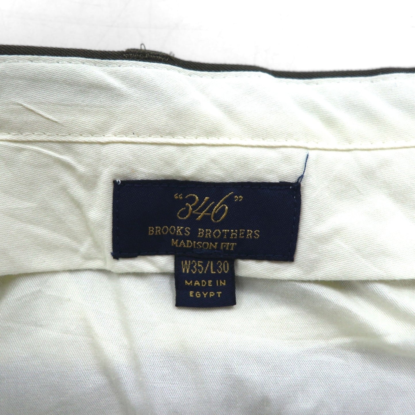 BROOKS BROTHERS 346 スラックスパンツ MADISON FIT M カーキ ウール