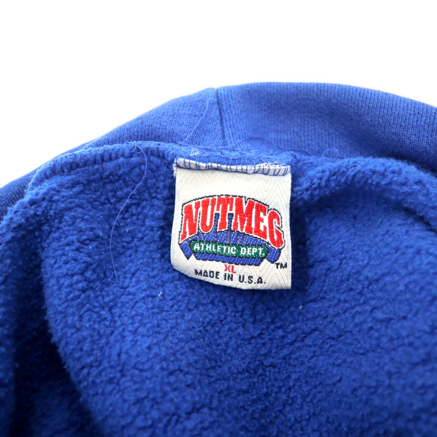 NUTMEG USA製 90年代 NFL GIANTS フットボール プルオーバーパーカー XL ブルー コットン