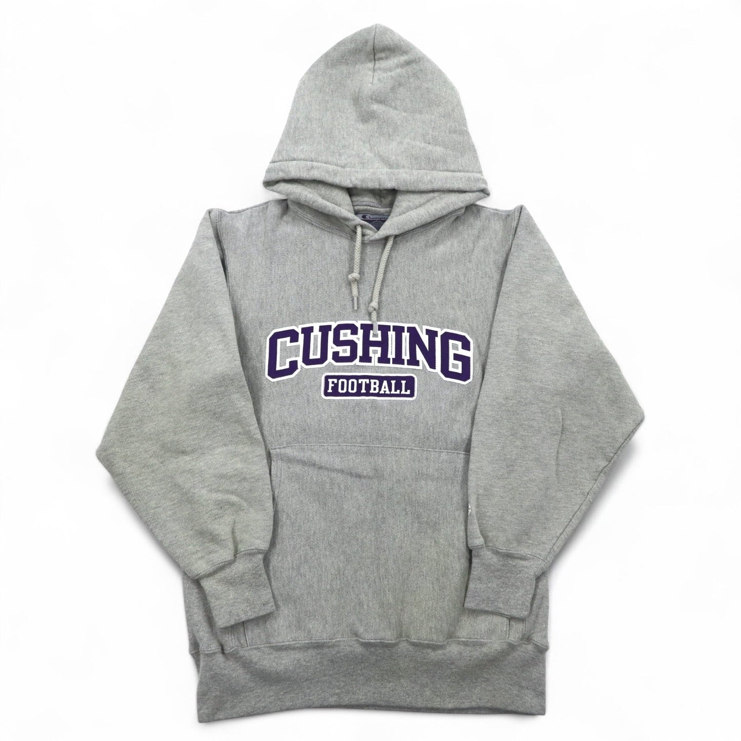 Champion リバースウィーブ REVERSE WEAVE プルオーバーパーカー S グレー カレッジ CUSHING FOOTBALL メキシコ製