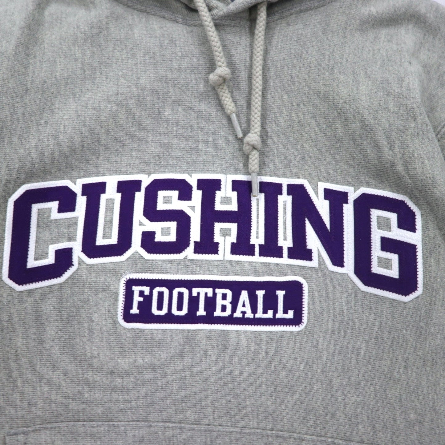 Champion リバースウィーブ REVERSE WEAVE プルオーバーパーカー S グレー カレッジ CUSHING FOOTBALL メキシコ製