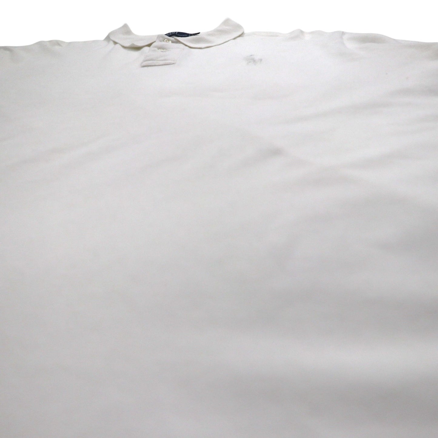 Polo by Ralph Lauren 90年代 ポロシャツ 2XL ビッグサイズ ホワイト 鹿の子 ポニー刺繍