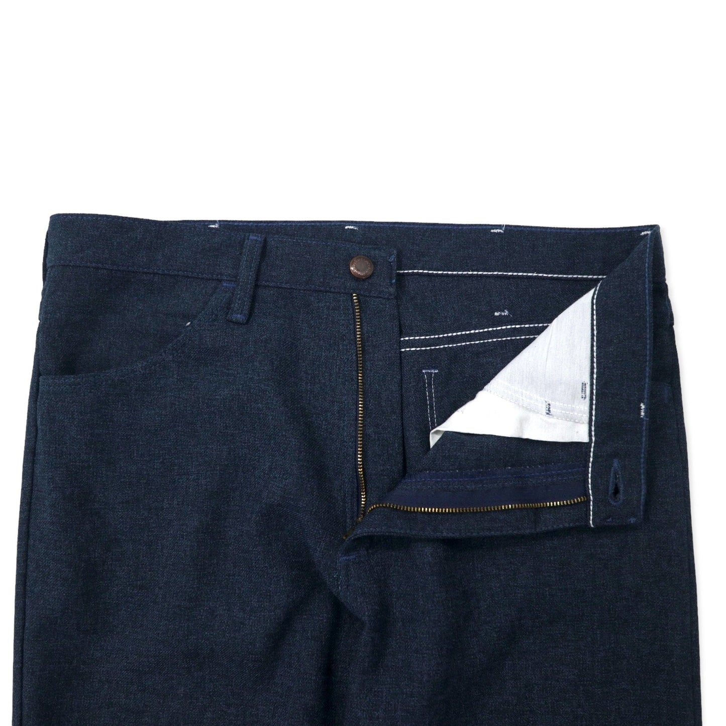 Wrangler 90年代 ランチャーパンツ L ネイビー ポリエステル センタープレス