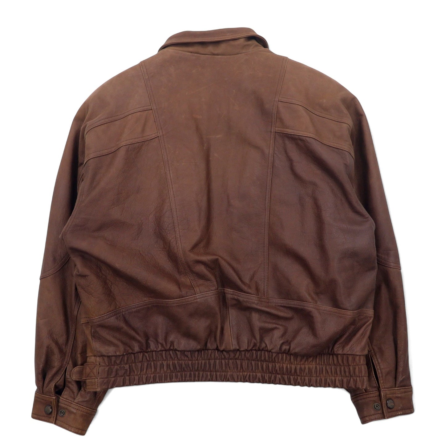 90年代 GEORGETOWN LEATHER DESIGN レザー A-2 フライトジャケット L ブラウン Thinsulate 中綿 ライナー着脱式