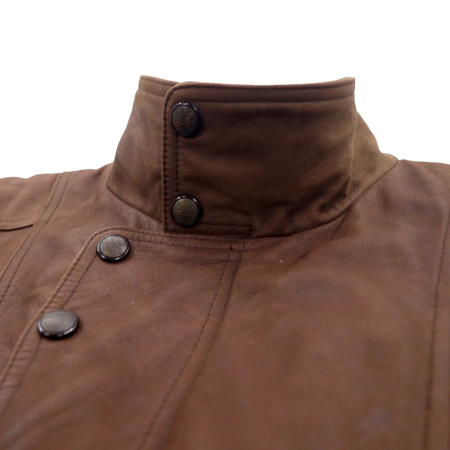 90年代 GEORGETOWN LEATHER DESIGN レザー A-2 フライトジャケット L ブラウン Thinsulate 中綿 ライナー着脱式