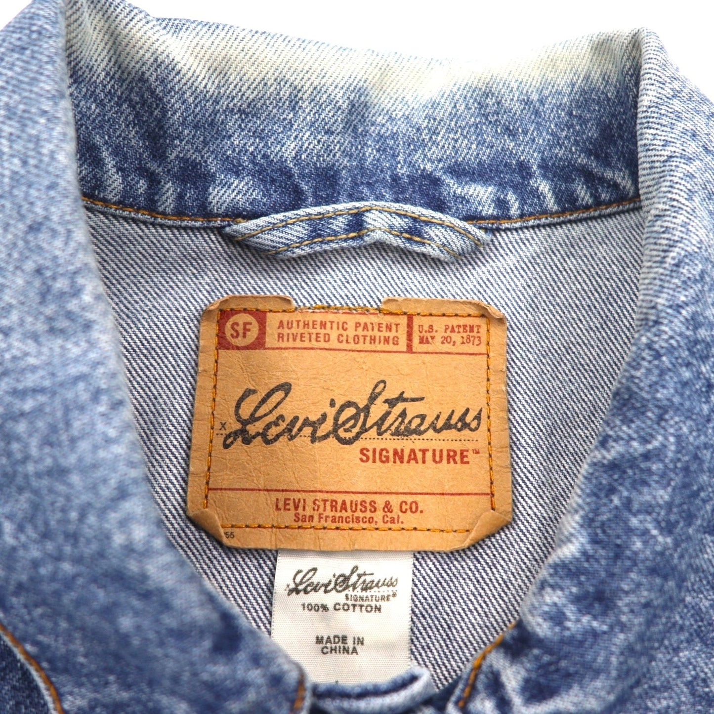 Levi's SIGNATURE デニム トラッカージャケット 3rdタイプ Gジャン L インディゴ ブルー