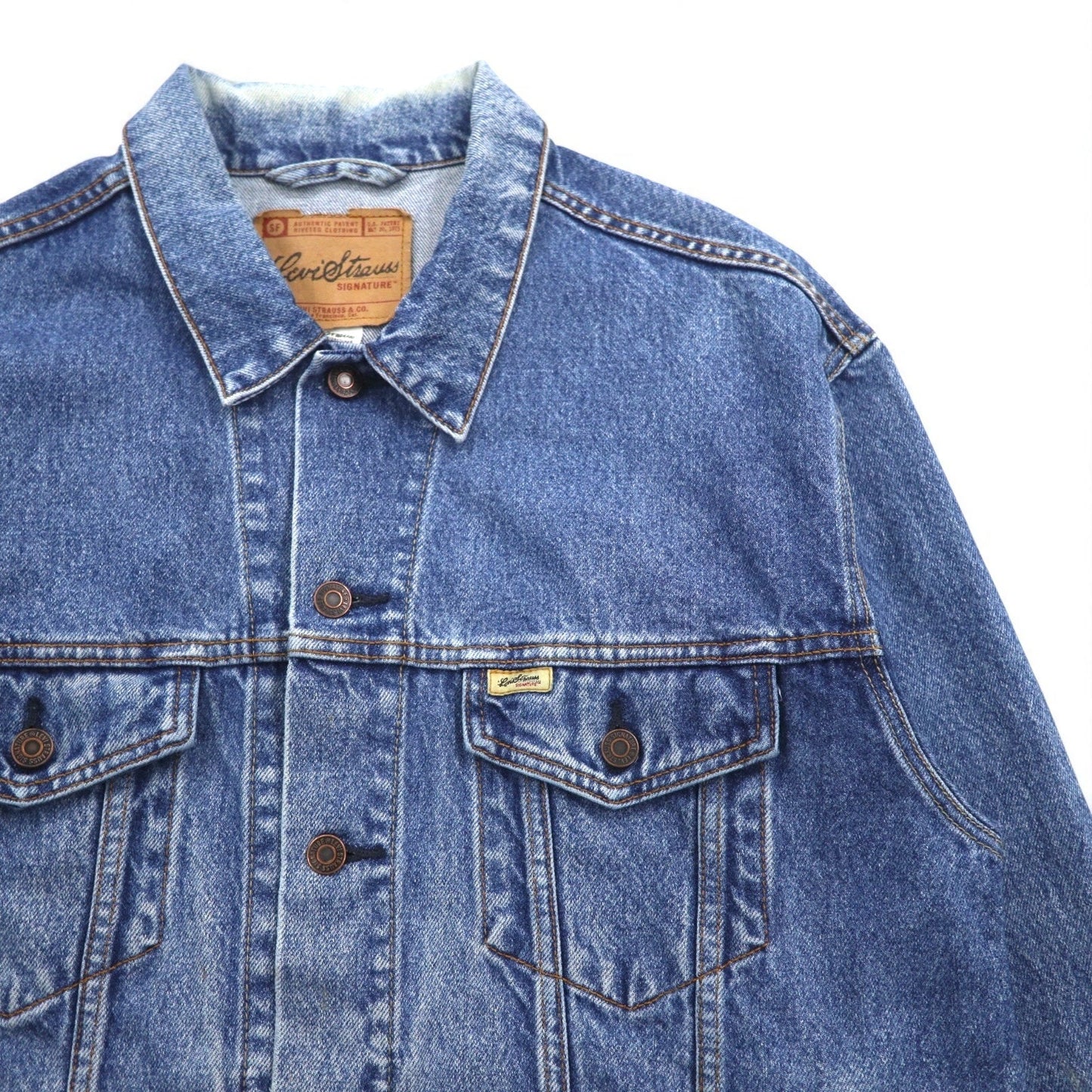 Levi's SIGNATURE デニム トラッカージャケット 3rdタイプ Gジャン L インディゴ ブルー