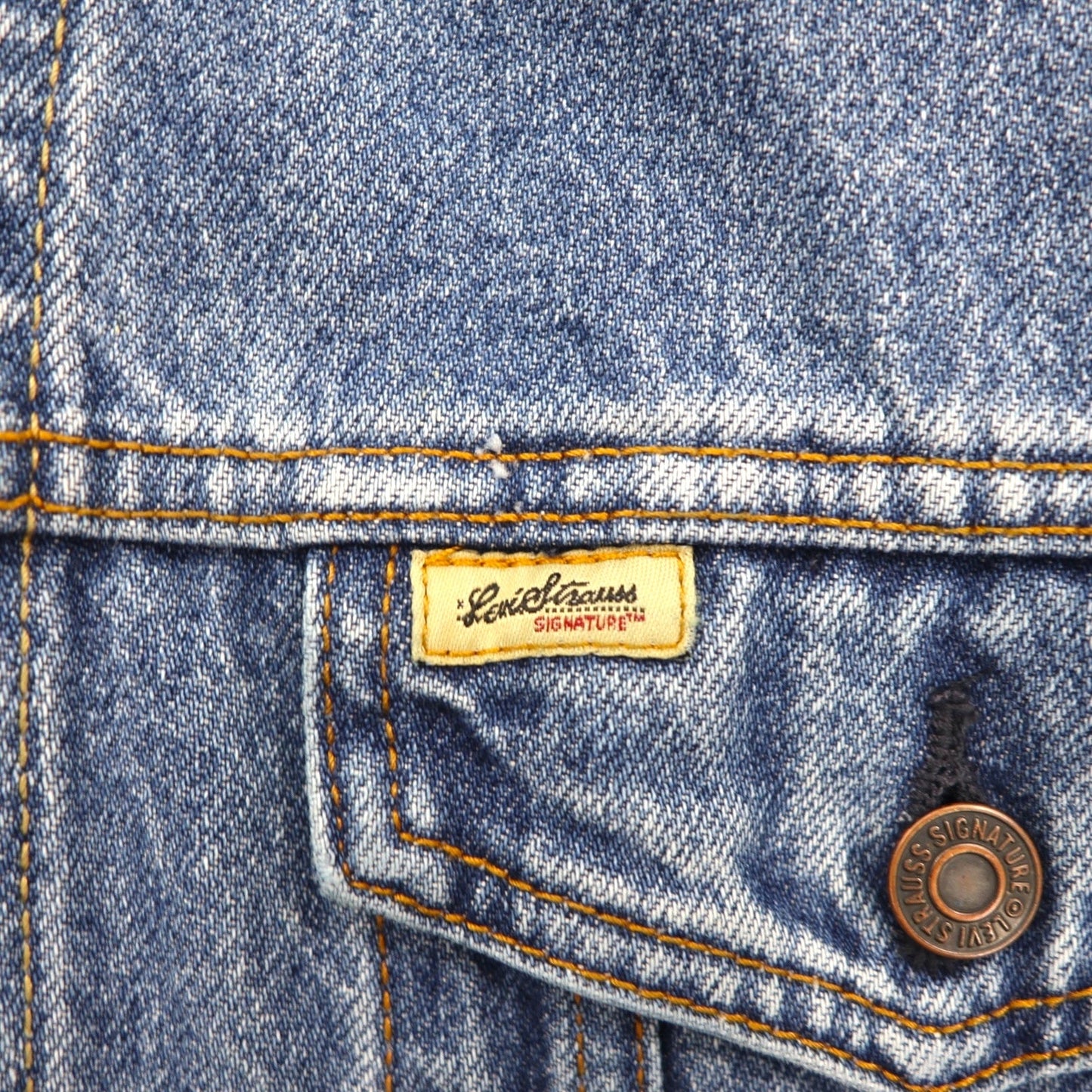Levi's SIGNATURE デニム トラッカージャケット 3rdタイプ Gジャン L インディゴ ブルー