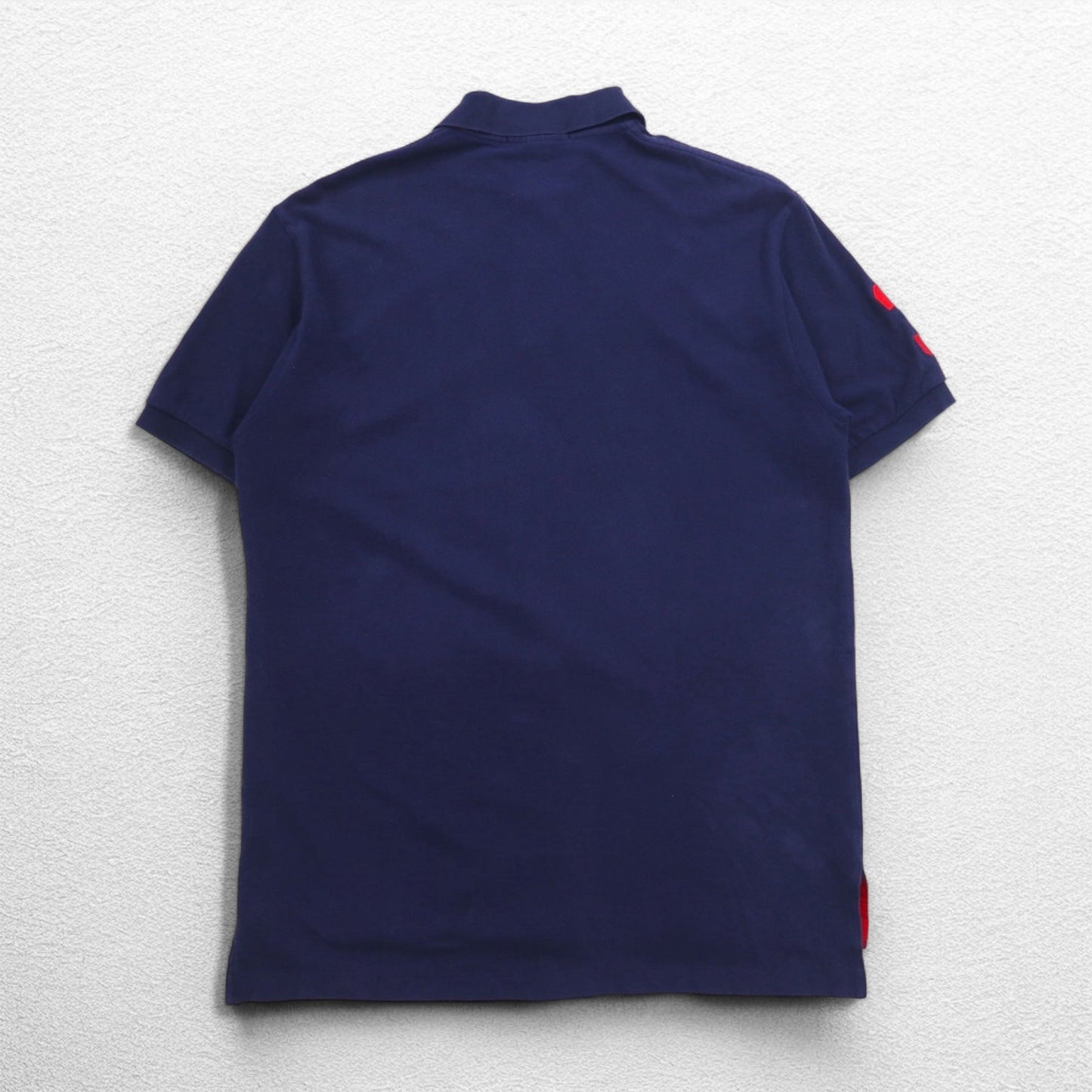 Polo by Ralph Lauren 90年代 ポロプレイヤー刺繍 ポロシャツ M ネイビー コットン 鹿の子